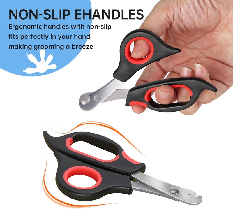KEUYE Bearded Dragon Nail Clippers,Stainless Steel Bearded Dragon Toe Nail Clippers with Precise Angled Edges (Reddish Black) - Image 3